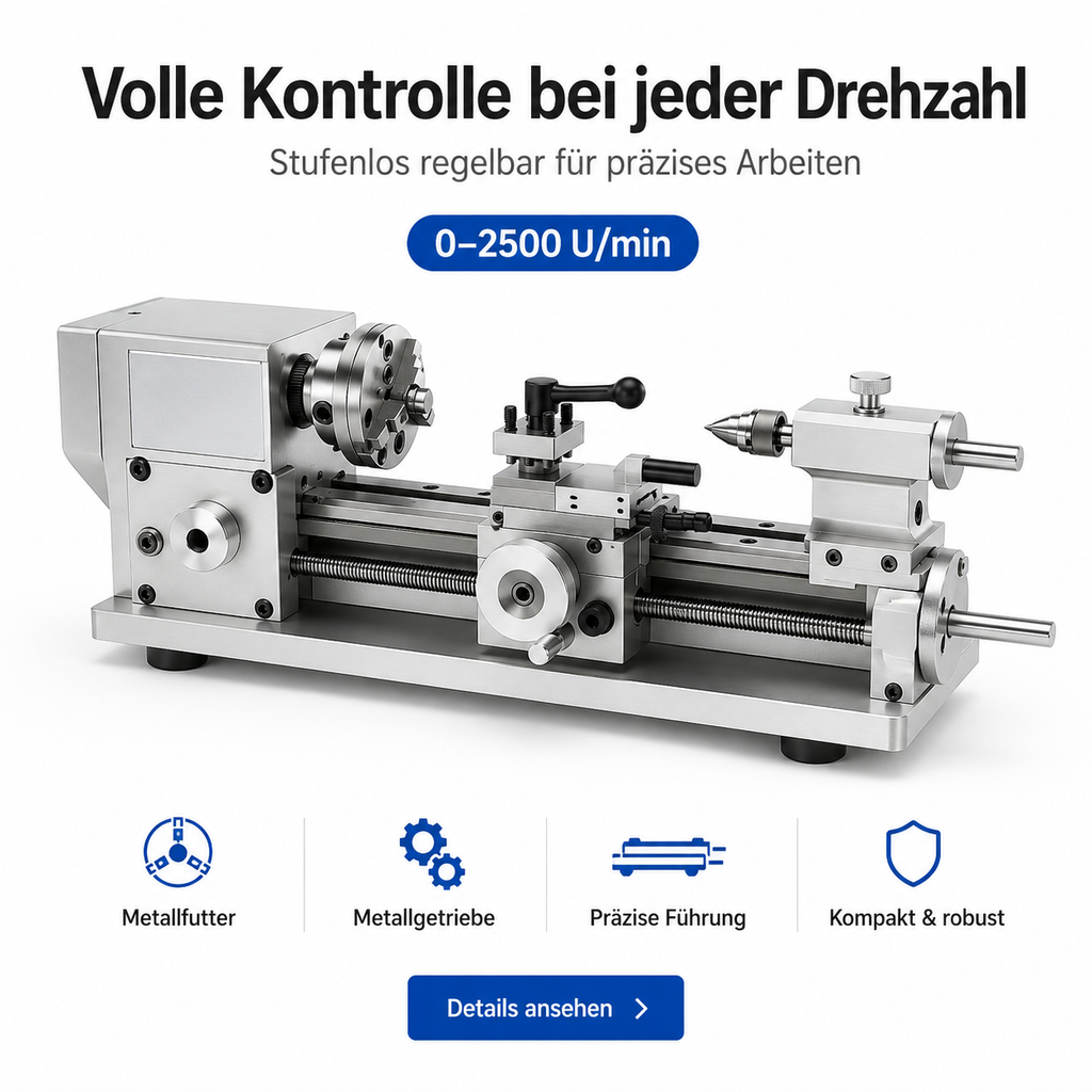 80W Mini-Metalldrehmaschine | Lagerangebot, Zahlung bei Lieferung möglich